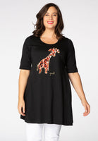 Tunic wide bottom Giraffe - black  - #1