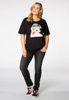 T-Shirt wide POP ART - black 