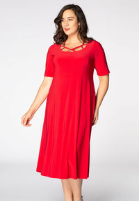 Dress tape neck DOLCE - red - #1