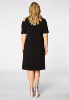 Dress DOLCE asymmetric neck - black  - #3