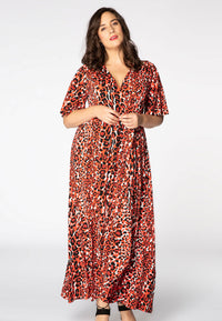 Dress cross-overlay RED LEO - red - #1