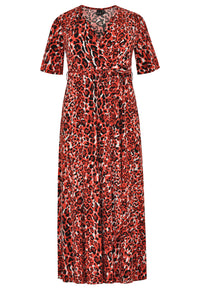Dress cross-overlay RED LEO - red - #4