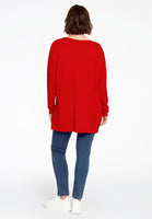 Pullover V basic - red - #3