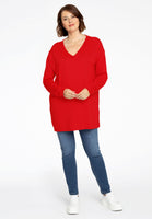 Pullover V basic - red - #2