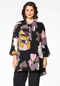 Blouse SELENA pointy hem - black - #1