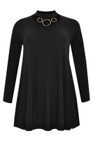 Tunic DOLCE wide bottom rings - black  - #4