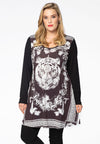 Tunic tiger wide bottom - black 