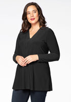 Tunic DOLCE flare v-neck - black  - #1