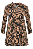 Tunic ZEBRA wide bottom - brown - #4