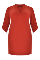 Tunic DOLCE grandad collar - orange - #4