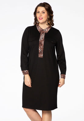 Dress leopard collar - black  - #1