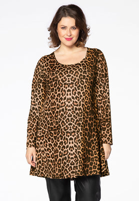 Tunic LEOPARD wide bottom - brown - #1