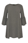 Tunic wide bottom PIED DE POULE - black - #4