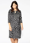 Dress wide bottom GIRAFFE - black