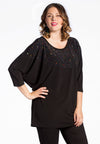 Top DOLCE strass - black 