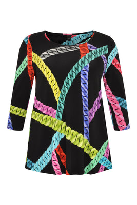 Top NEON CHAINS A-line - black  - #4