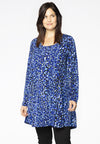 Tunic wide bottom blue leo - blauw