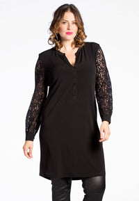 Tunic DOLCE lace sleeves - black - #1