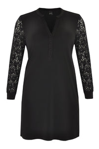 Tunic DOLCE lace sleeves - black - #4