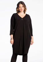 Dress DOLCE v-neck button - black  - #1