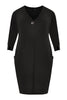 Dress DOLCE v-neck button - black  - #4