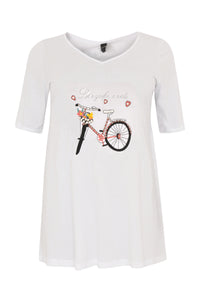 Tunic flare bicycle - white - #4