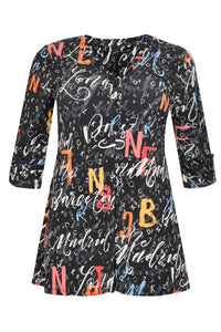 Tunic flare LETTERS - black - #4