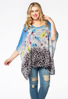 Tunic square LEOPARD FLOWERS - multi