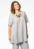 Tunic wide bottom LINEN - grey 