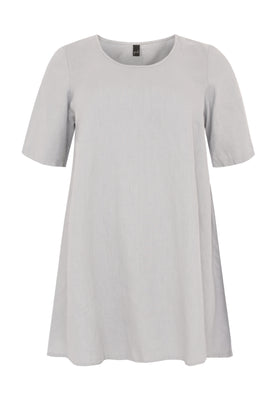 Tunic wide bottom LINEN - grey  - #4