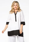 Tunic colourblock LINEN - black 