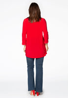 Tunic wavy placket DOLCE - red  - #3