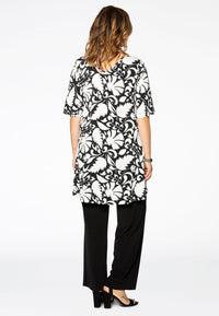 Tunic wide bottom PAISLEY FLOW - white - #3