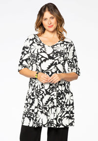 Tunic wide bottom PAISLEY FLOW - white - #1