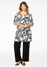 Tunic wide bottom PAISLEY FLOW - white - #2