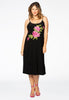 Dress spaghetti rose DOLCE - black  - #2