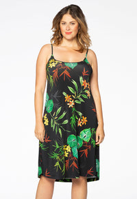 Dress spaghetti TROPICAL - white - #1