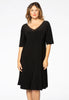 Dress double v-neck DOLCE - black 