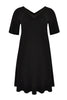 Dress double v-neck DOLCE - black  - #4