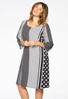 Dress STRIPE DOT - black 