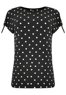 Tunic shoulder string DOTS - black  - #4