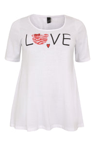 Tunic flare love COTTON - white - #3