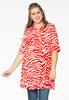 Tunic wide bottom ZEBRA - red 