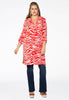 Tunic grandad collar ZEBRA - red  - #2