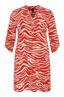 Tunic grandad collar ZEBRA - red  - #4