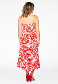 Dress spaghetti ZEBRA - red - #3