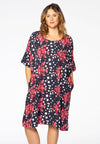 Dress wide FLORI DOT - blue