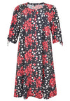Dress ruffle FLORI DOT - blue - #4