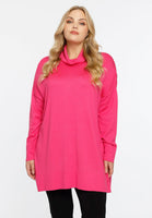 Pullover wide high neck - pink - #1