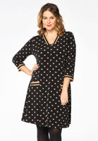 Tunic striped trim DOTS - black - #1